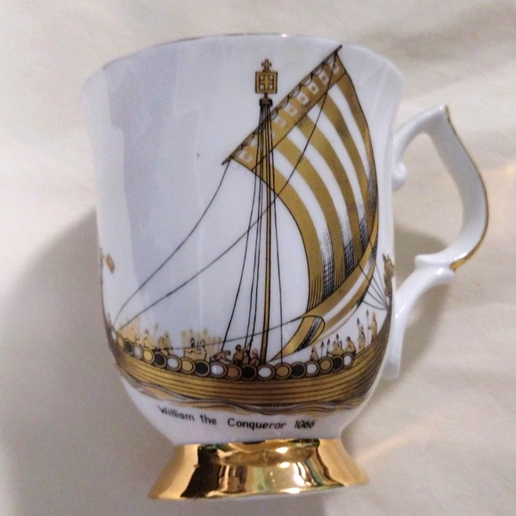 Antique Canadian Superior Fine Bone China Cups 1976-77 Exotic Boats Vintage Rare - Picture 5 of 8